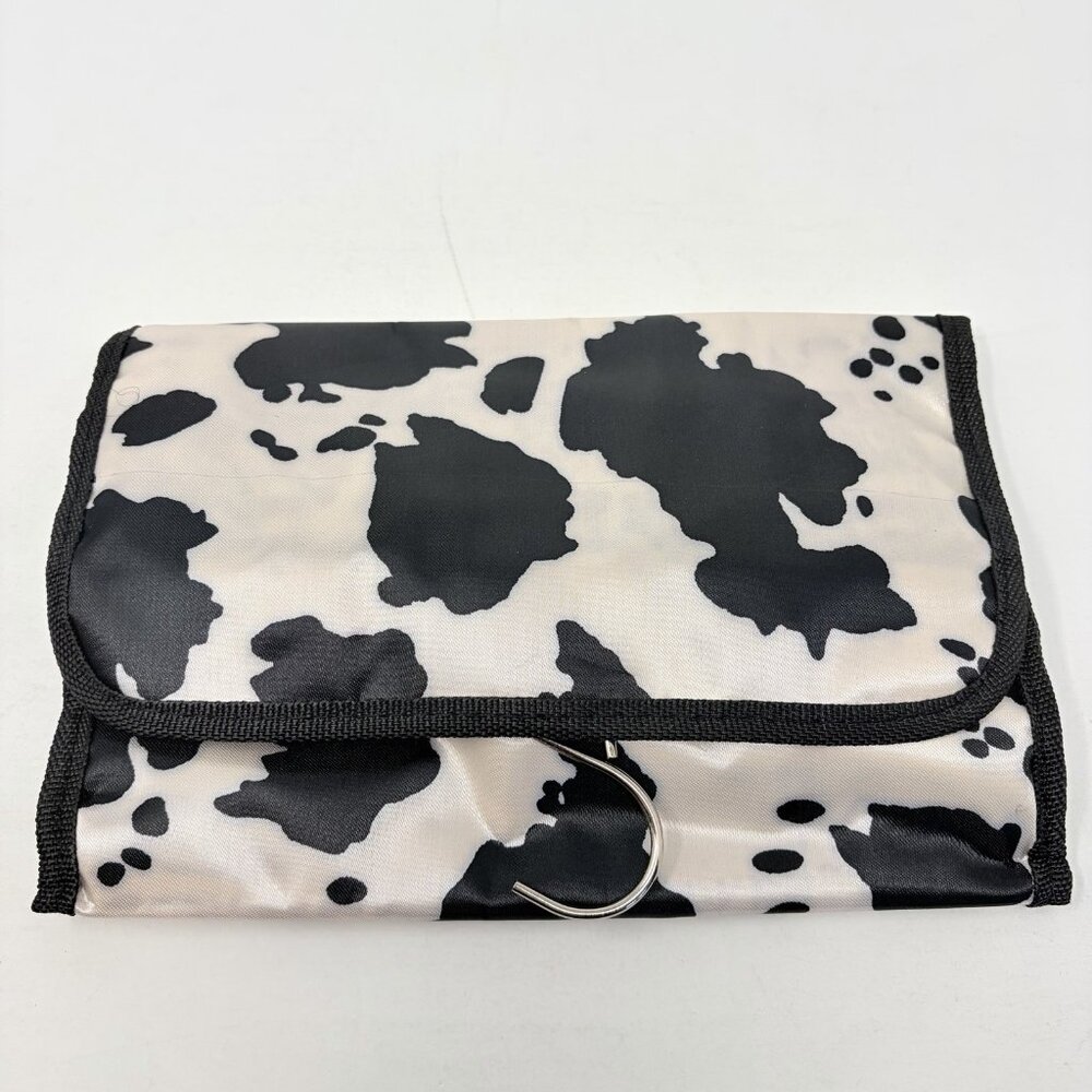 Shop LC White & Black Splash Print Polyester Foldable Travel Storage Bag 17.5x10